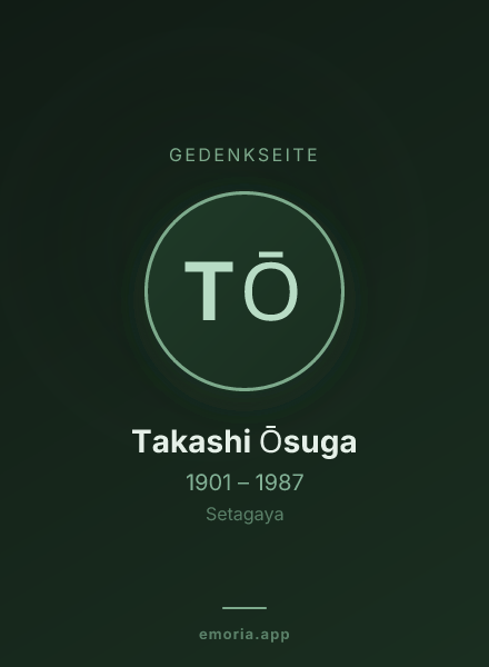 Gedenkportrait von Takashi Ōsuga