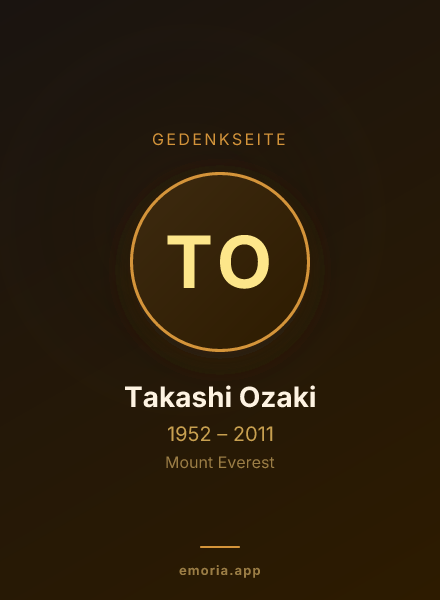 Gedenkportrait von Takashi Ozaki