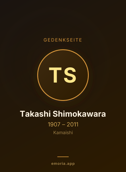 Gedenkportrait von Takashi Shimokawara