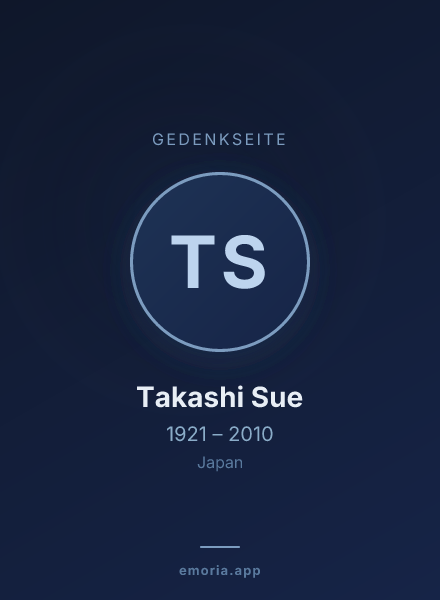 Gedenkportrait von Takashi Sue