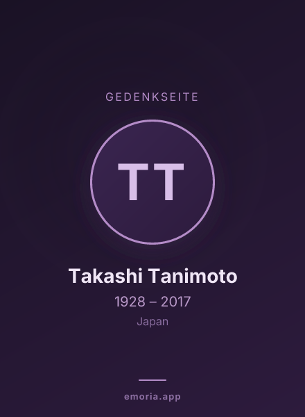 Gedenkportrait von Takashi Tanimoto