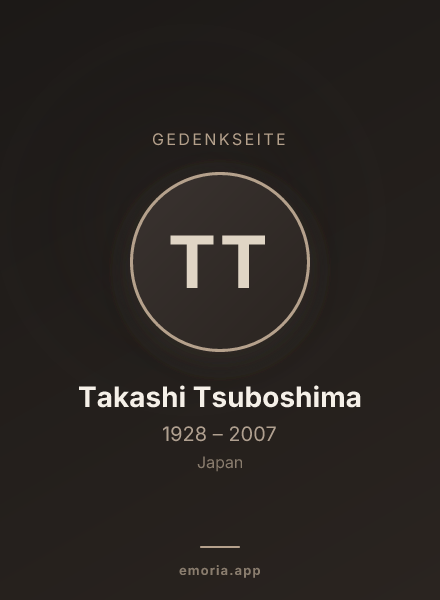 Gedenkportrait von Takashi Tsuboshima