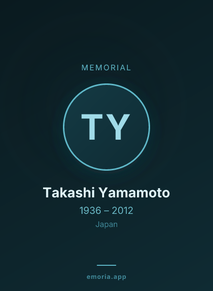 Memorial portrait of Takashi Yamamoto