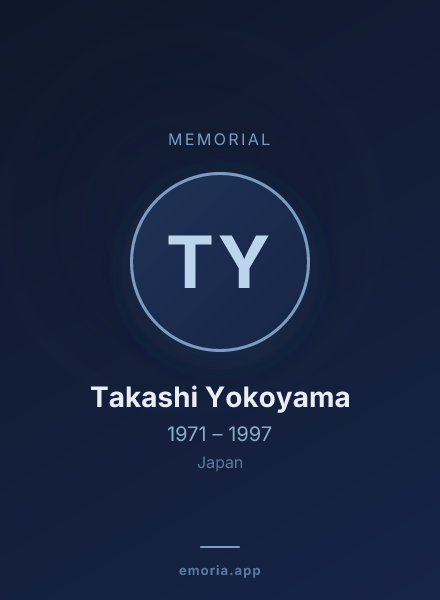 Memorial portrait of Takashi Yokoyama