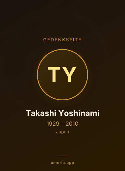 Gedenkportrait von Takashi Yoshinami