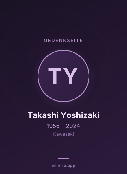 Gedenkportrait von Takashi Yoshizaki