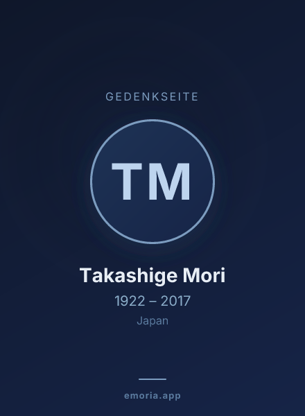 Gedenkportrait von Takashige Mori
