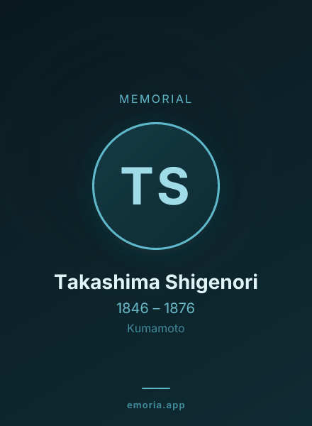 Memorial portrait of Takashima Shigenori