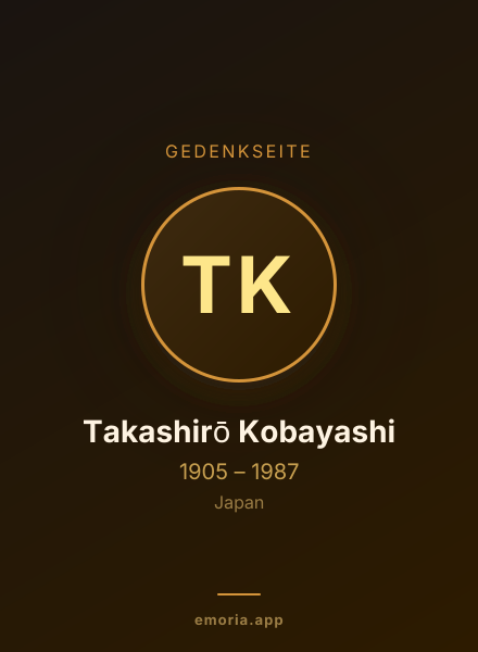Gedenkportrait von Takashirō Kobayashi