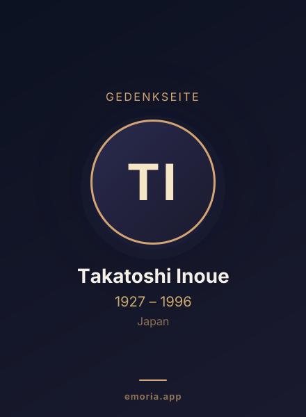 Gedenkportrait von Takatoshi Inoue