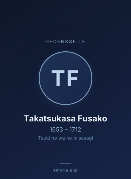 Gedenkportrait von Takatsukasa Fusako