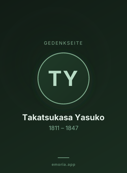 Gedenkportrait von Takatsukasa Yasuko