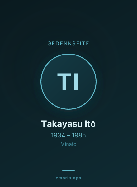 Gedenkportrait von Takayasu Itō