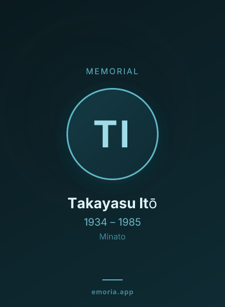 Memorial portrait of Takayasu Itō