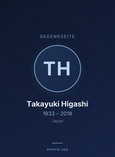 Gedenkportrait von Takayuki Higashi