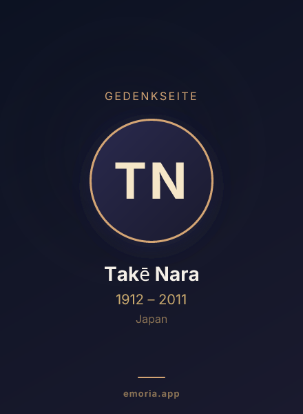 Gedenkportrait von Takē Nara