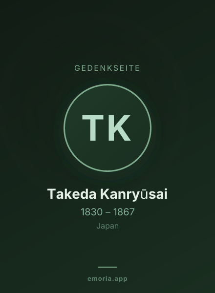 Gedenkportrait von Takeda Kanryūsai