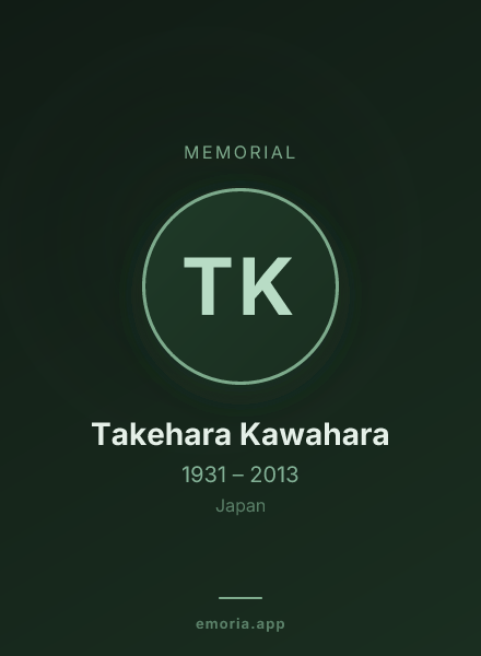 Memorial portrait of Takehara Kawahara