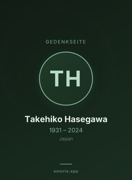 Gedenkportrait von Takehiko Hasegawa
