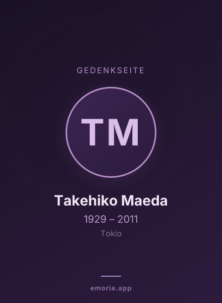 Gedenkportrait von Takehiko Maeda