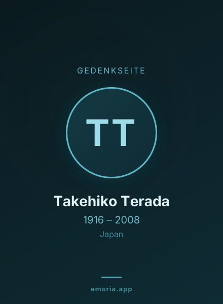 Gedenkportrait von Takehiko Terada