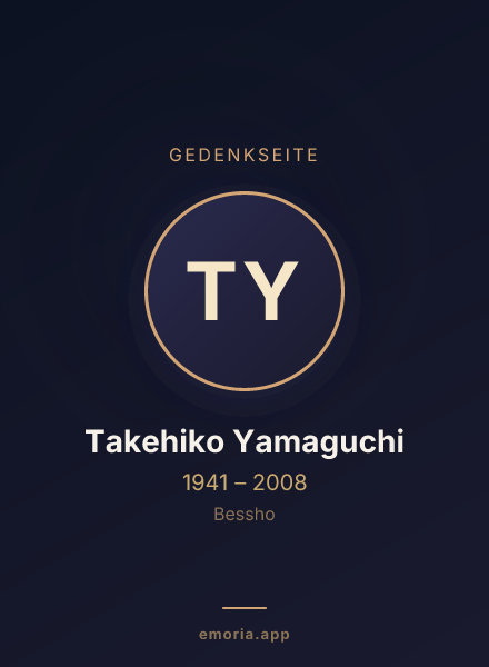 Gedenkportrait von Takehiko Yamaguchi