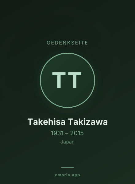 Gedenkportrait von Takehisa Takizawa
