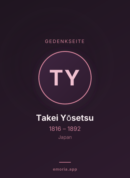 Gedenkportrait von Takei Yōsetsu