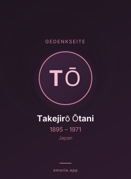 Gedenkportrait von Takejirō Ōtani