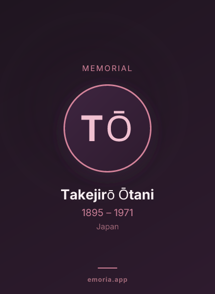 Memorial portrait of Takejirō Ōtani