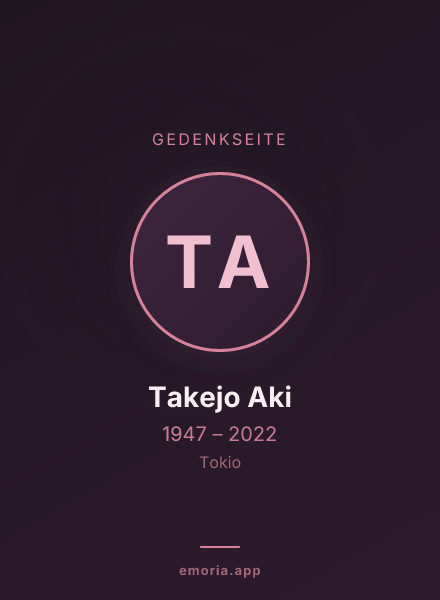 Gedenkportrait von Takejo Aki