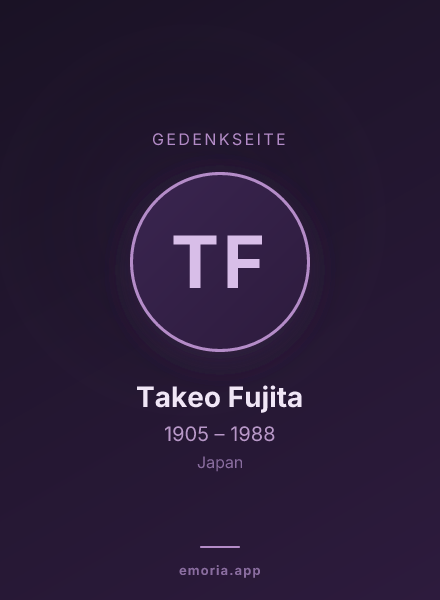 Gedenkportrait von Takeo Fujita