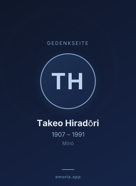 Gedenkportrait von Takeo Hiradōri