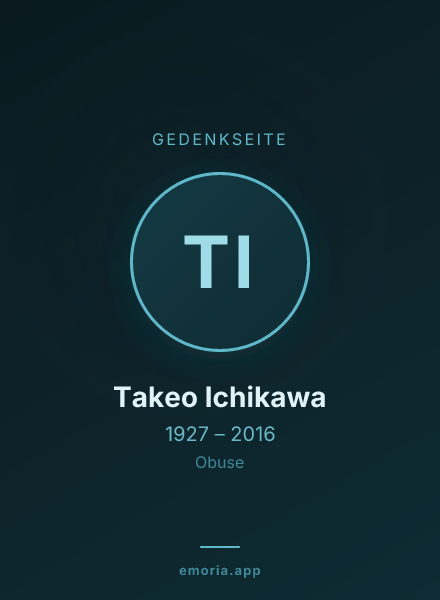 Gedenkportrait von Takeo Ichikawa