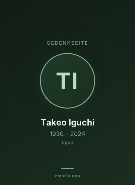 Gedenkportrait von Takeo Iguchi