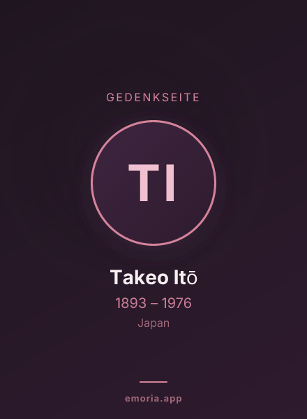 Gedenkportrait von Takeo Itō