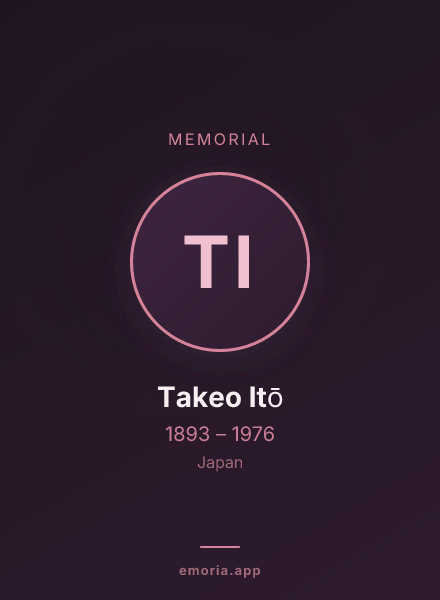 Memorial portrait of Takeo Itō