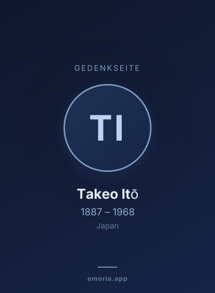 Gedenkportrait von Takeo Itō