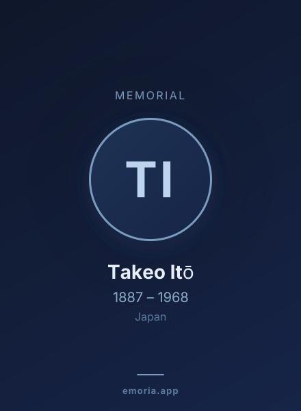 Memorial portrait of Takeo Itō
