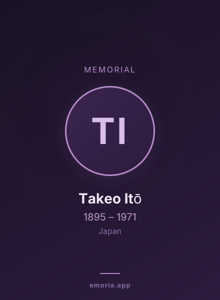Memorial portrait of Takeo Itō