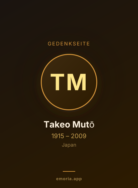 Gedenkportrait von Takeo Mutō