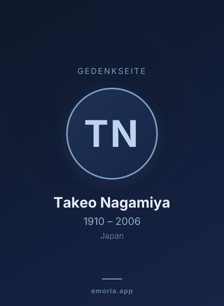 Gedenkportrait von Takeo Nagamiya