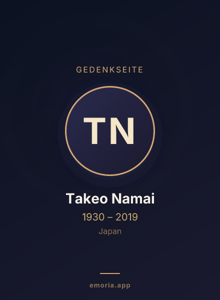 Gedenkportrait von Takeo Namai