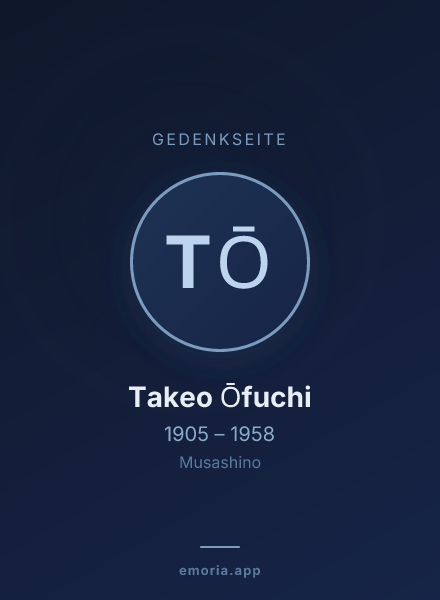 Gedenkportrait von Takeo Ōfuchi