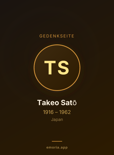 Gedenkportrait von Takeo Satō