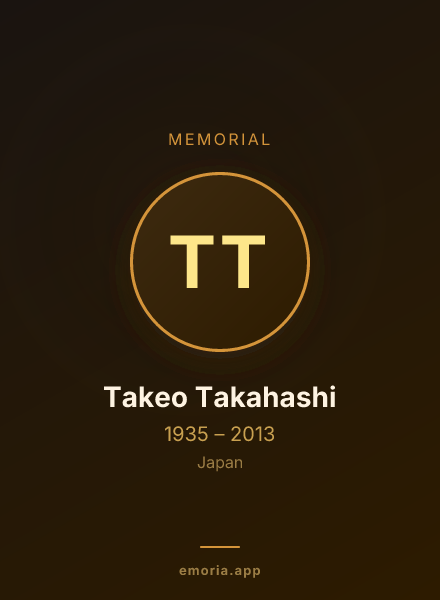 Memorial portrait of Takeo Takahashi