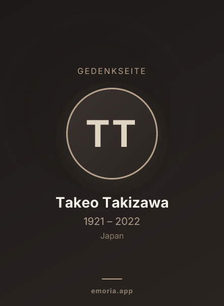Gedenkportrait von Takeo Takizawa