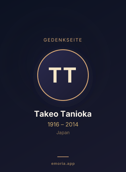 Gedenkportrait von Takeo Tanioka
