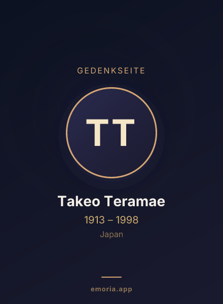 Gedenkportrait von Takeo Teramae