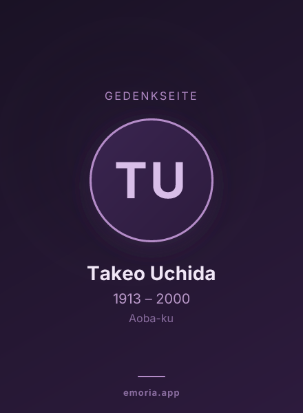 Gedenkportrait von Takeo Uchida